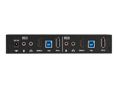 Black Box CONTROL 2 PCS WITH ONE KEYBOARD/MOUSE, 3840 x 2160 pikseliä, 4K Ultra HD, Musta