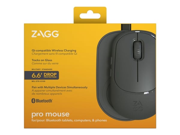 ZAGG Pro Mouse, Oikeakätinen, Bluetooth, 1000 DPI, Puuhiili