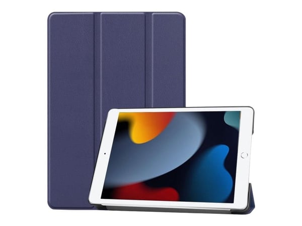 CoreParts - Lommebok for nettbrett - tripppelfoldet trinse - mørk blå - for Apple 10.2-inch iPad (7. generasjon, 8. generasjon, 9. generasjon)