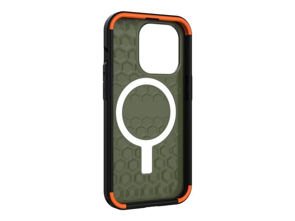 UAG Rugged Case for iPhone 14 Pro [6.1-in] - Civilian for MagSafe Olive - Baksidedeksel for mobiltelefon - robust - MagSafe-samsvar - oliven - 6.1"...