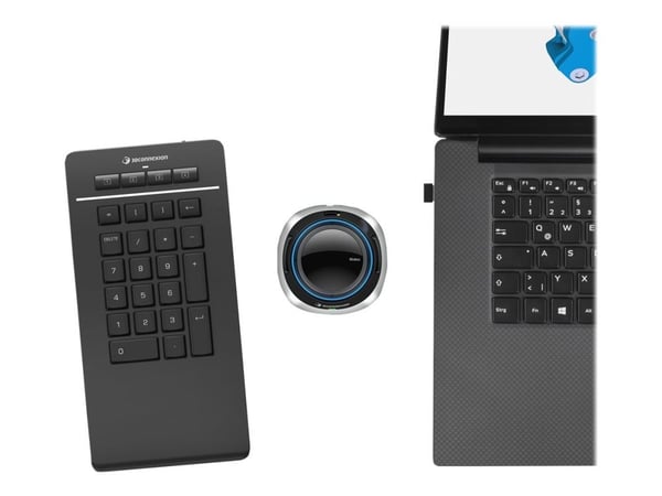 3Dconnexion Keyboard Numpad Pro - Tastegruppe - trådløs - USB, 2.4 GHz, Bluetooth LE