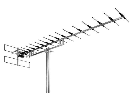 Wisi EB677LTE, Alumiini, Alumiini, 470 - 698 MHz, 15,5 dBi, DVB-T, 48 kanavaa