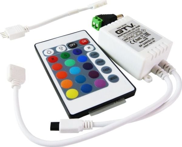 GTV LED RGB-kontroller mini med fjernkontroll 12/24V (LD-KONMINI-RGB)