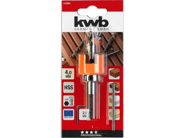 kwb 512004 Puukierrepora 1 kpl 4 mm 1 kpl (512004)