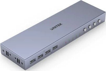 Unitek V306A - KVM / lyd / USB-svitsj - 4 in, 1 out - 4 x KVM / USB - stasjonær
