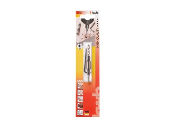kwb 512604, Drill, Spiralborekrone, 4,5 mm, Hardboard, Løvtre, Plast, Mykt tre, Tre, Høy-Hastighets Stål (HHS), Sølv