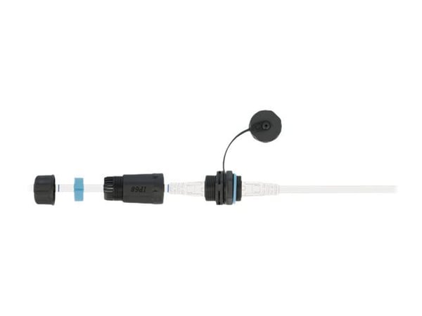 Delock - Nettverkkopler - RJ-45 (hunn) til RJ-45 (hunn) - STP - CAT 6a - svart, blå