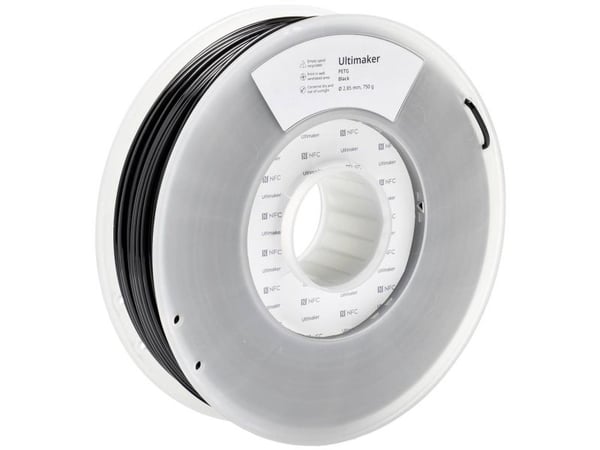 UltiMaker 227282 PETG-filament kemiskt beständigt, värmebeständigt 2,85 mm 750 g svart (1 st)