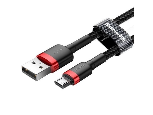 Baseus CAMKLF-B91, 1 m, USB A, Musta, Punainen