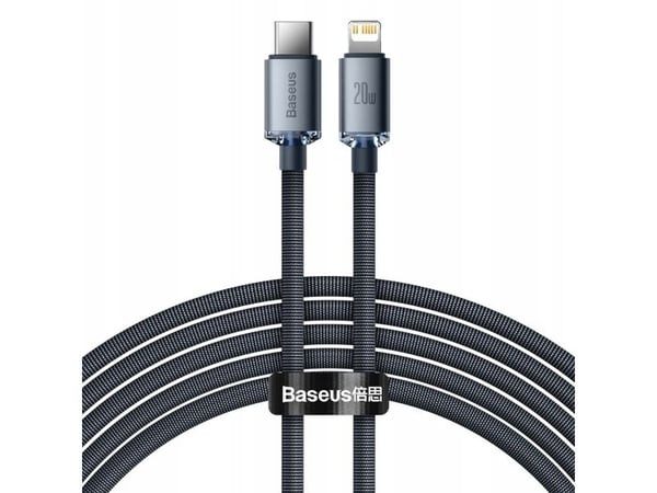 Baseus CAJY000301, Harmaa, USB C, Lightning, 2 m, Uros, Uros