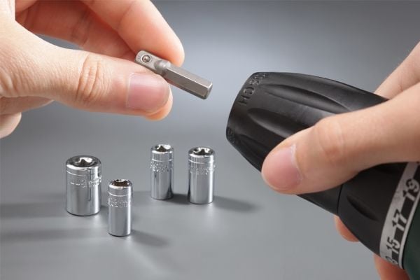kwb 105000, Chromium-Vanadium Steel (Cr-V), Sekskanttange, 25,4 / 4 mm (1 / 4"), 5 stykker, 30 mm