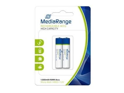 MediaRange MRBAT122 - Batteri 2 x AAA - NiMH - (ladbare) - 1000 mAh