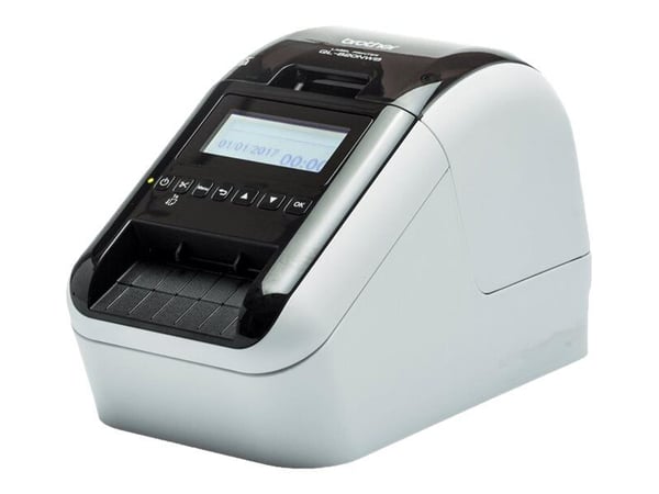 Brother QL-820NWBcVM - Etikettskriver - tofarget (monokrom) - direktetermisk - Rull (6,2 cm) - 300 x 600 dpi - inntil 110 etiketter/min - USB 2.0, ...