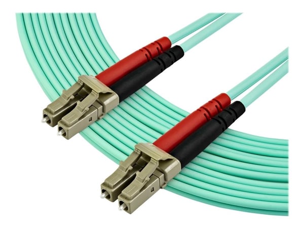 Startech 7m OM3 LC to LC Multimode Duplex Fiber Optic Patch Cable - Aqua - 50/125 - LSZH Fiber Optic Cable - 10Gb (A50FBLCLC7) - Koblingskabel - LC...