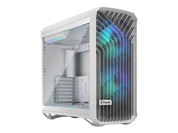 Fractal Design Torrent - Tower - utvidet ATX (E-ATX) - sidepanel med vindu (herdet glass) - ingen strømforsyning (ATX) - hvit - USB/lyd