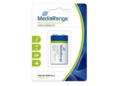 MediaRange MRBAT124 - Batteri 6HR61 - NiMH - (ladbare) - 300 mAh
