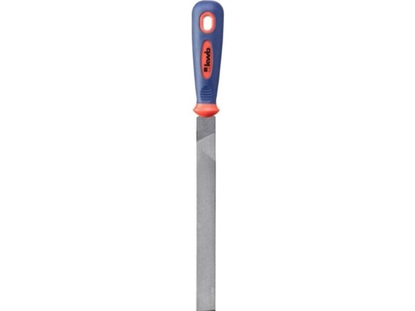 kwb 480310, Fil, Flate mapper, Metall, Plast, Grå, Rød, Grep som ikke glir