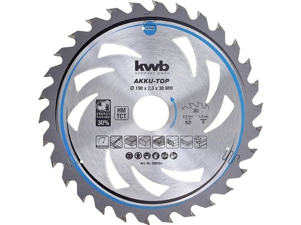 kwb 586959, Plast, Kryssfiner, Mykt tre, 19 cm, 1,4 mm, 2,4 mm, 1 stykker