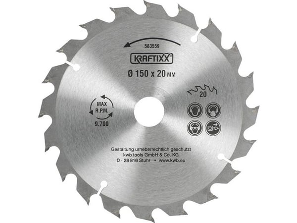 kwb 583559, Laminat, MDF, Gipsplater, Plast, Kryssfiner, Mykt tre, 15 cm, 2 cm, 1,4 mm, 2,4 mm, 1 stykker