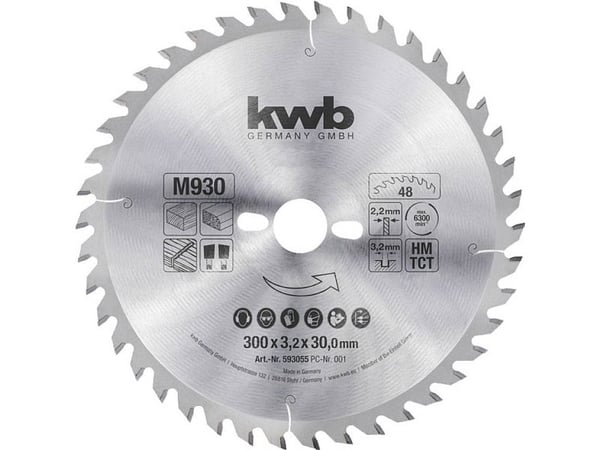 kwb 593055, Sponplate, Løvtre, Plast, Kryssfiner, Mykt tre, 30 cm, 3 cm, 2,2 mm, 3,2 mm, 1 stykker