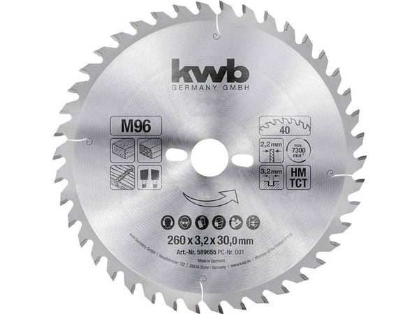 kwb 589655, Kryssfiner, Mykt tre, Sponplate, Løvtre, Plast, 26 cm, 3 cm, 2,2 mm, 3,2 mm, 1 stykker