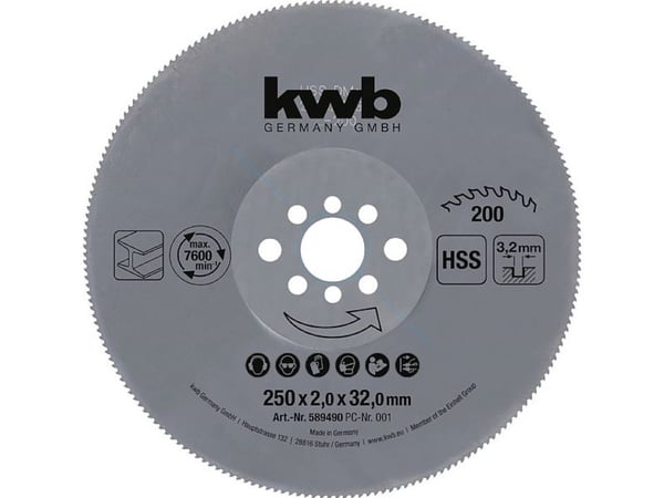 kwb 589490, Stål, 25 cm, 3,2 cm, 2 mm, 1 stykker
