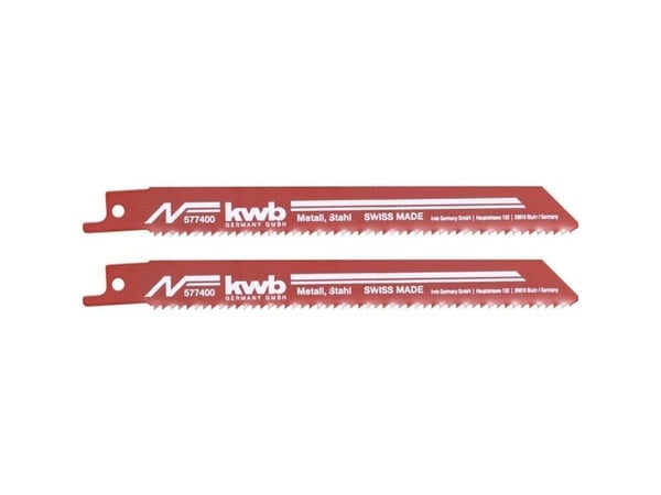 kwb 577400, Sabelsagblad, Aluminium, Metall, Rør, Plast, Rustfri stålplate (tynn), Tre, Tre med spiker, Grå, 13 cm, 2,5 mm, 15,3 cm