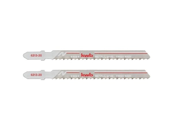 kwb 621320, Stikksagblad, Aluminium, Ikke-jernholdig metall, Blad metall, Bimetall, Rustfritt stål, 3 mm, 7,5 cm