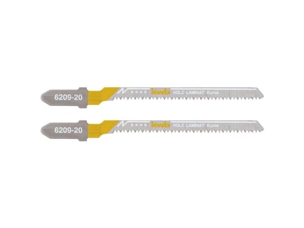 kwb 620920, Stikksagblad, Løvtre, Laminat, Plast, Tre, Bimetall, Grå, 1,4 mm, 8,3 cm