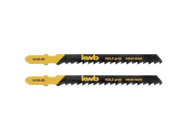 kwb 610320, Stikksagblad, Sponplate, Konstruksjons Trematerial (tykk), Fibre board, Hardboard, High Carbon Steel (HCS), Sort, 4 mm, 10 cm
