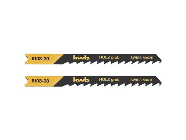 kwb 610330, Stikksagblad, Sponplate, Fibre board, Mykt tre, High Carbon Steel (HCS), Sort, 4 mm, 10 cm