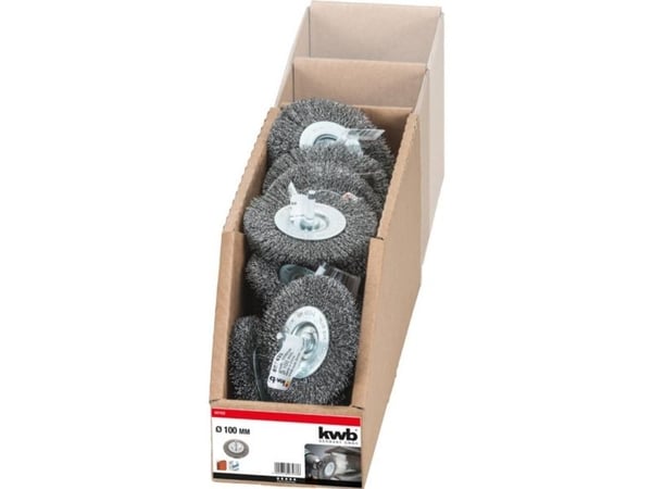 kwb 607433, Stålbørste, 6 mm, 10 cm, 0,35 mm, Metall, Stein, Metall