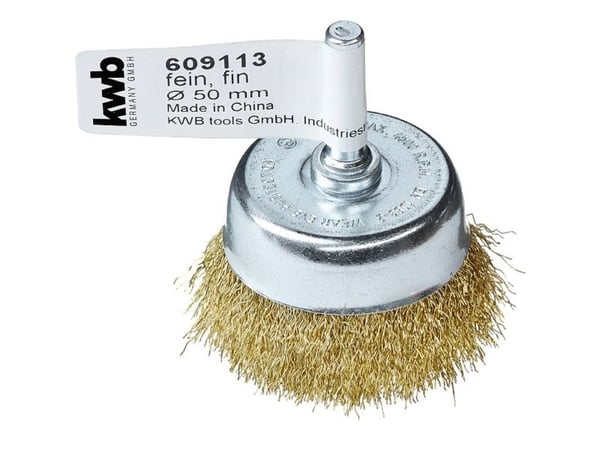 kwb 609113, Kopp stålbørste, 6 mm, 5 cm, 0,2 mm, Metall, Stein, Metall