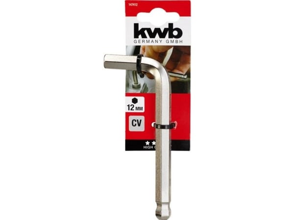 kwb 147412, L-formet hexnøkkel, 1 stykker, Stål, 12 mm
