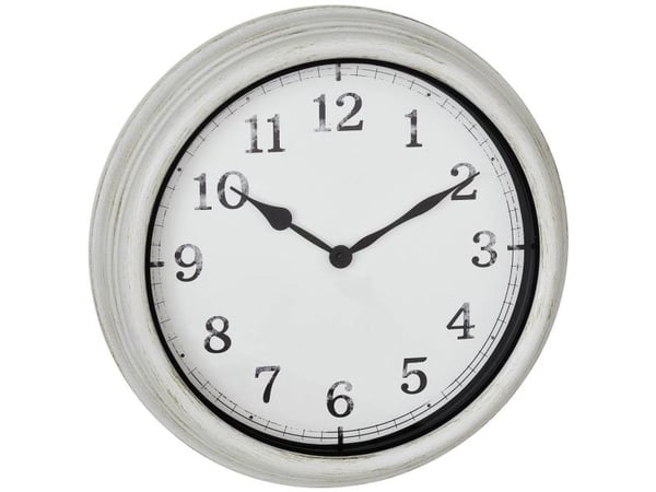 TFA-Dostmann 60.3067.02, Vegg, Quartz clock, Rund, Hvit, Metall, Glass