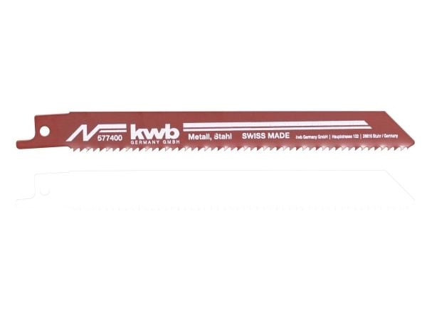 kwb 577400, Sabelsagblad, Aluminium, Metall, Rør, Plast, Rustfri stålplate (tynn), Tre, Tre med spiker, Grå, 13 cm, 2,5 mm, 15,3 cm