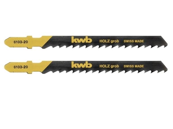 kwb 610320, Stikksagblad, Sponplate, Konstruksjons Trematerial (tykk), Fibre board, Hardboard, High Carbon Steel (HCS), Sort, 4 mm, 10 cm