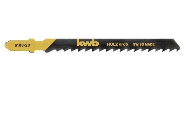kwb 610320, Stikksagblad, Sponplate, Konstruksjons Trematerial (tykk), Fibre board, Hardboard, High Carbon Steel (HCS), Sort, 4 mm, 10 cm