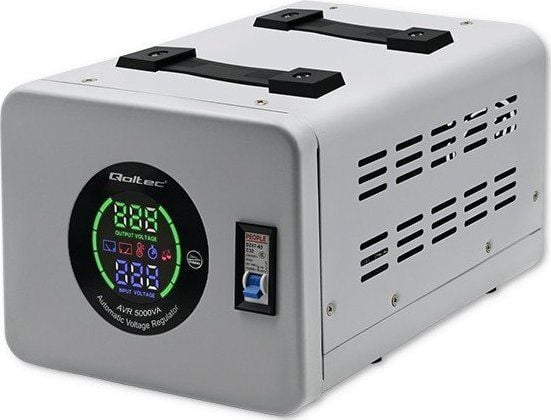 Qoltec Monolith - Automatisk spenningsregulator - 5000 VA - enkeltfase - grå