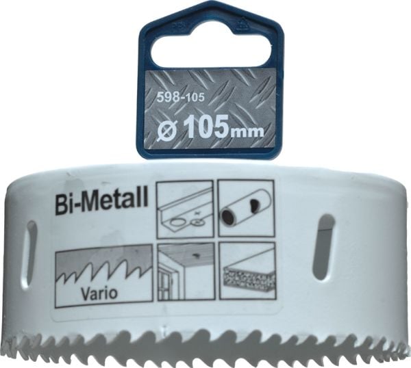 kwb 598105, Single/enkelt, Drill, Aluminium, Kopper, Gipsplater, Plast, Stål, Tre, Hvit, Bimetall, Høy-Hastighets Stål (HHS), Cobalt Alloy High-Spe...