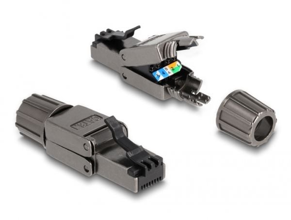 Delock - Nettverkkontakt - RJ-45 (hann) - STP - CAT 8.1