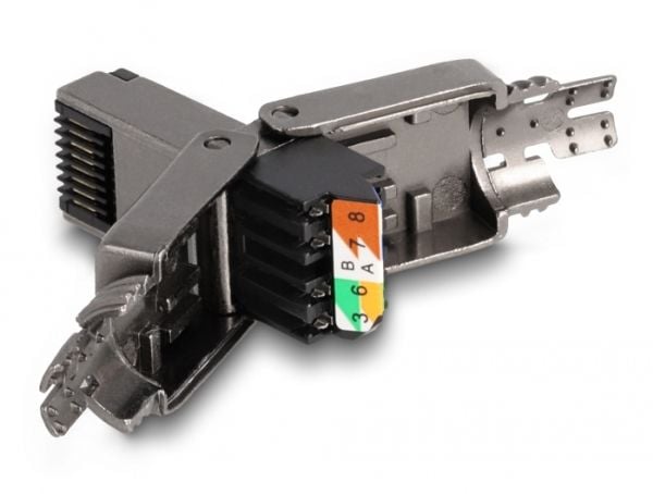 Delock - Nettverkkontakt - RJ-45 (hann) - STP - CAT 8.1