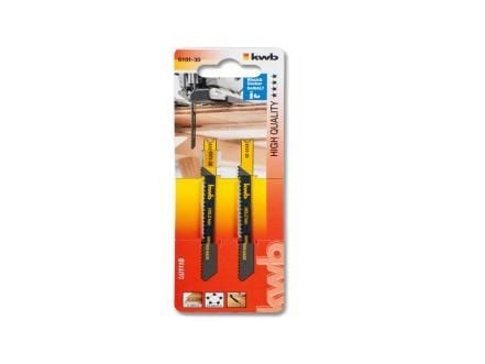 kwb 610330, Stikksagblad, Sponplate, Fibre board, Mykt tre, High Carbon Steel (HCS), Sort, 4 mm, 10 cm