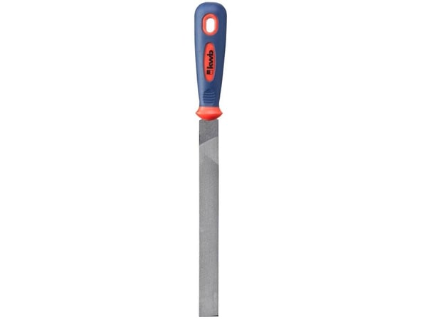 kwb 480310, Fil, Flate mapper, Metall, Plast, Grå, Rød, Grep som ikke glir