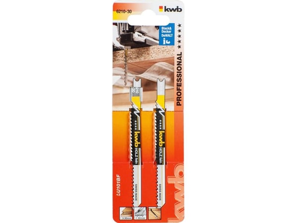 kwb 621030, Stikksagblad, Tre, Bimetall, Rustfritt stål, 8 cm, 2,5 mm