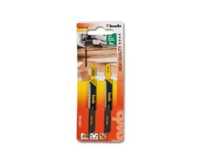 kwb 610220, Stikksagblad, Sponplate, Konstruksjons Trematerial (tykk), Fibre board, Løvtre, High Carbon Steel (HCS), Sort, 3 mm, 10 cm