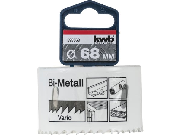 kwb 598068, Single/enkelt, Drill, Aluminium, Kopper, Gipsplater, Plast, Stål, Tre, Hvit, Bimetall, Høy-Hastighets Stål (HHS), Cobalt Alloy High-Spe... kwb 598068, Single/enkelt, Drill, Aluminium, Kopper, Gipsplater, Plast, Stål, Tre, Hvit, Bimetall, Høy-Hastighets Stål (HHS), Cobalt Alloy High-Spe...