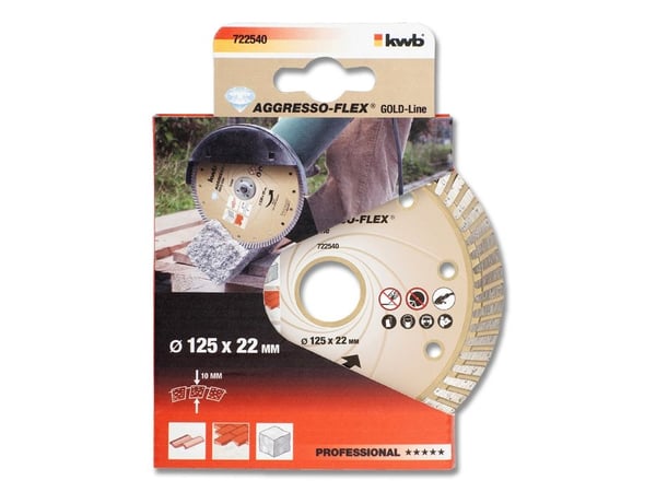 kwb AGGRESSO-FLEX, Kappeskive, Betong, Granitt, Fliser, Alle merker, 2,2 cm, 23 cm, 2,8 mm