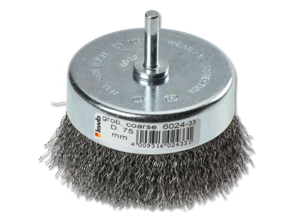 kwb 602433, Kopp stålbørste, 7,5 cm, 0,3 mm, Marmor, Metall