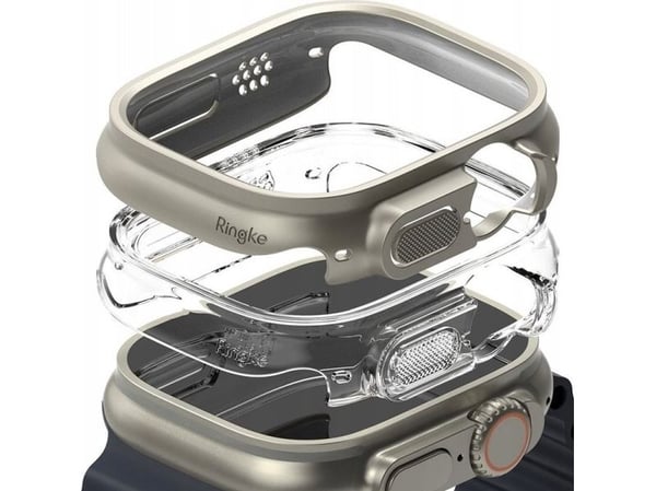 Ringke Slim 2-pack kotelo Apple Watch Ultra 1/2 (49 mm) - kirkas ja titaani
